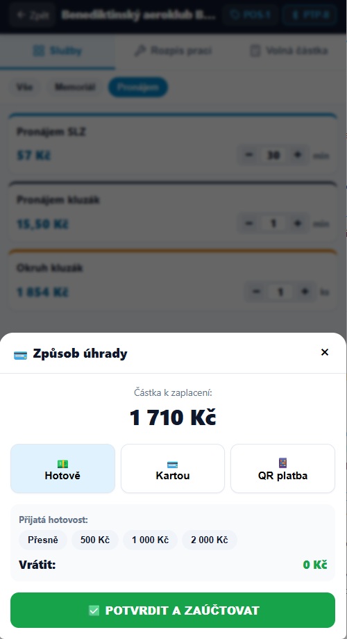 Platební dialog a okamžité QR platby