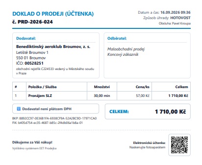 Elektronický daňový doklad A5 a PDF